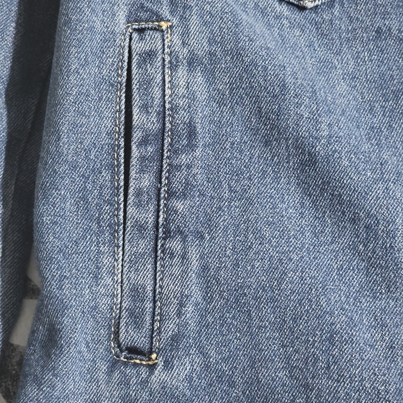 Double D Ranch x Kimo Sabe Denim Jacket Medium Flag Back Pins Western Boho - Picture 9 of 9